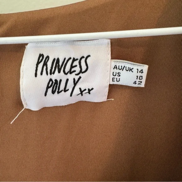 Princess Polly‎ JUDE LONG SLEEVE BODYSUIT BROWN - Picture 6 of 9